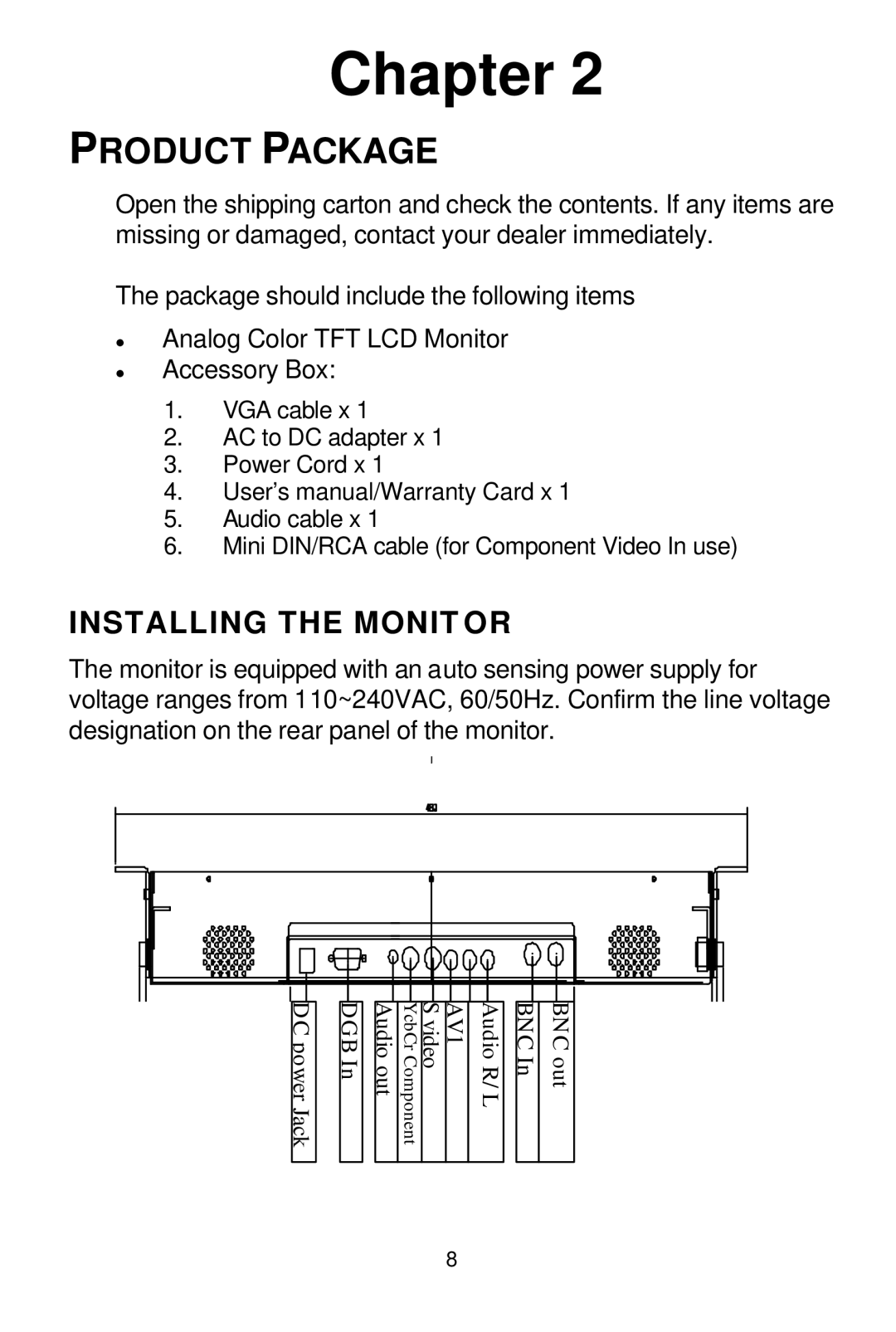 Tote Vision LCD-1700VRZ manual Chapter 