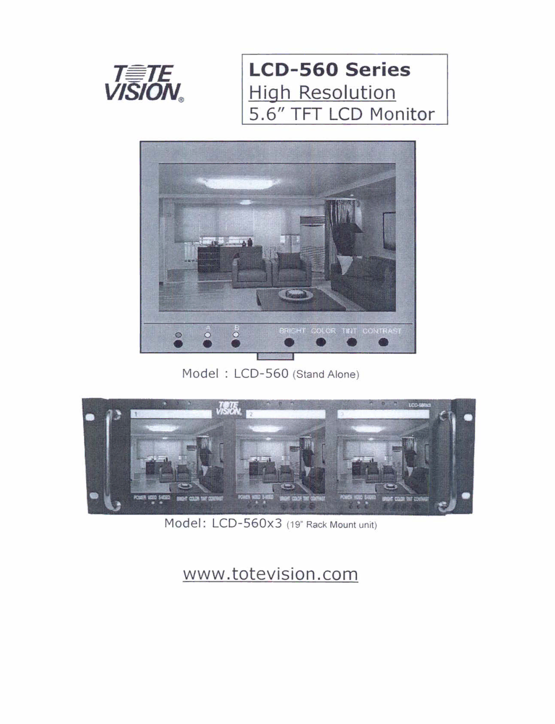 Tote Vision LCD-560 manual 