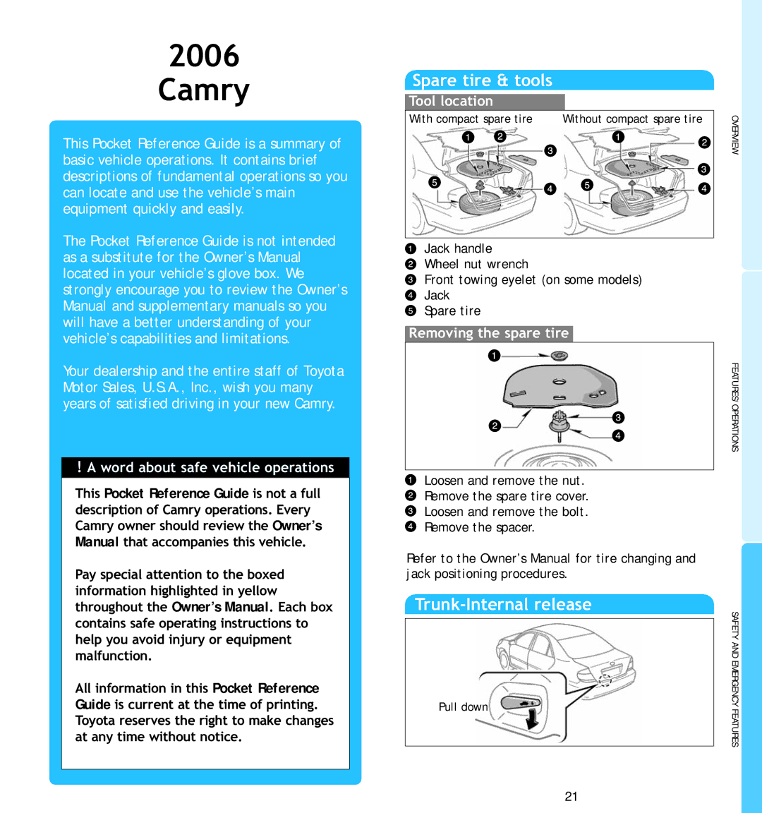 Toyota 2006 manual Camry 