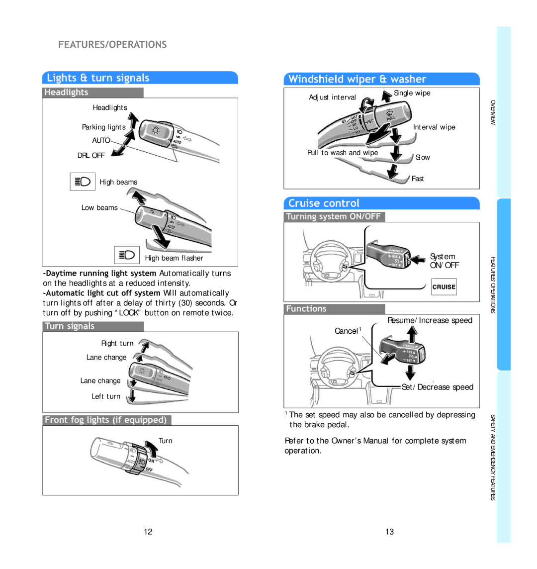 Toyota 2006 manual On/Off 