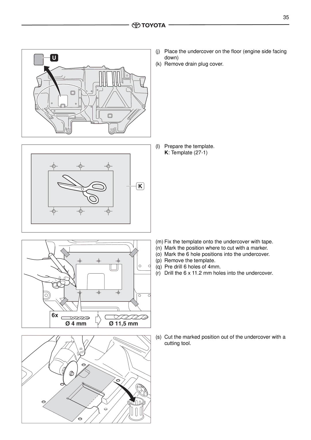 Toyota pmn instruction manual 11,5 mm 