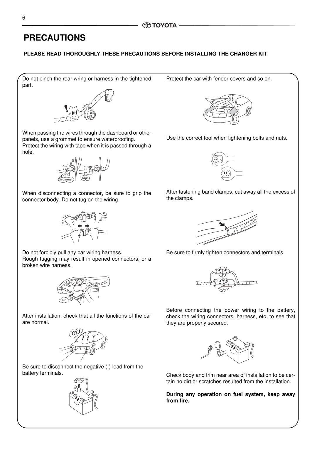 Toyota pmn instruction manual Precautions 