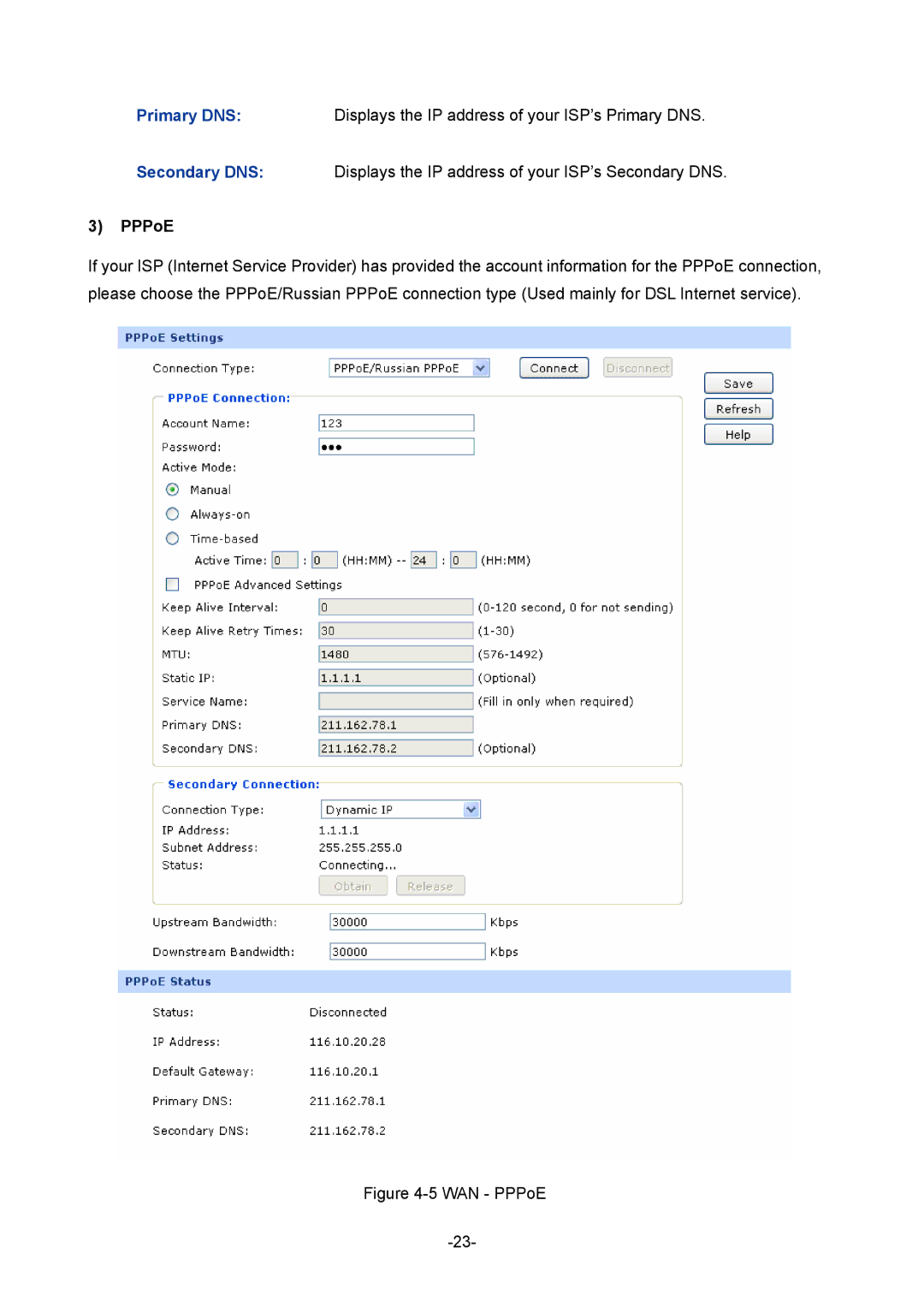 TP-Link 1910010933 manual WAN PPPoE 