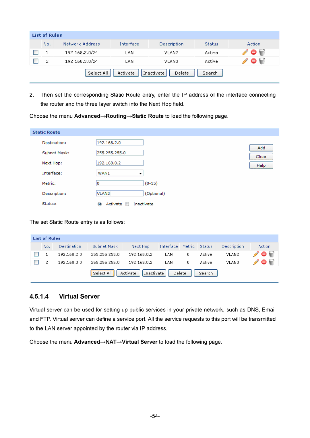 TP-Link 1910010933 manual Virtual Server 