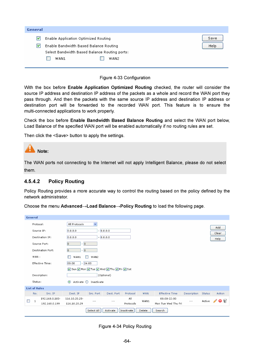 TP-Link 1910010933 manual Policy Routing 