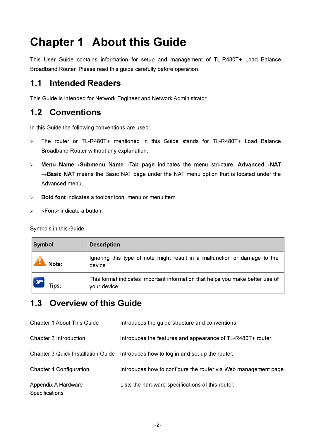 TP-Link 1910010933 manual Intended Readers, Conventions, Overview of this Guide 