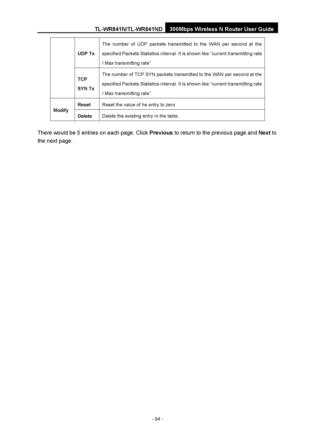 TP-Link 4.1.1 1910011002 manual Tcp 