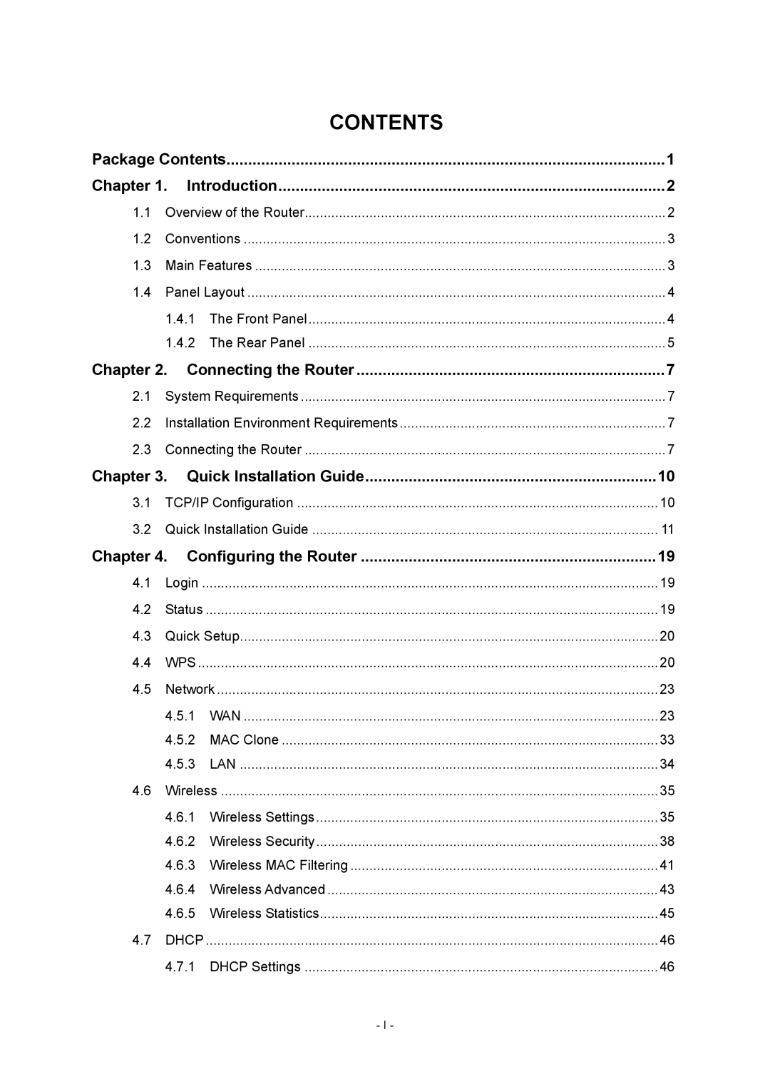 TP-Link 4.1.1 1910011002 manual Contents 