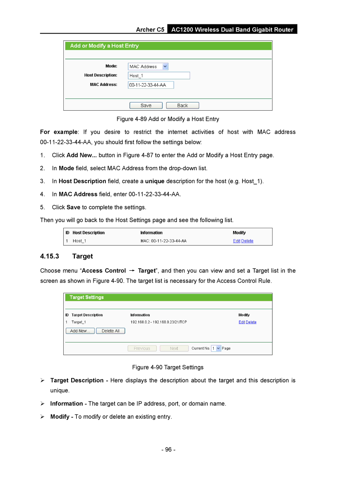 TP-Link AC1200 manual Target 