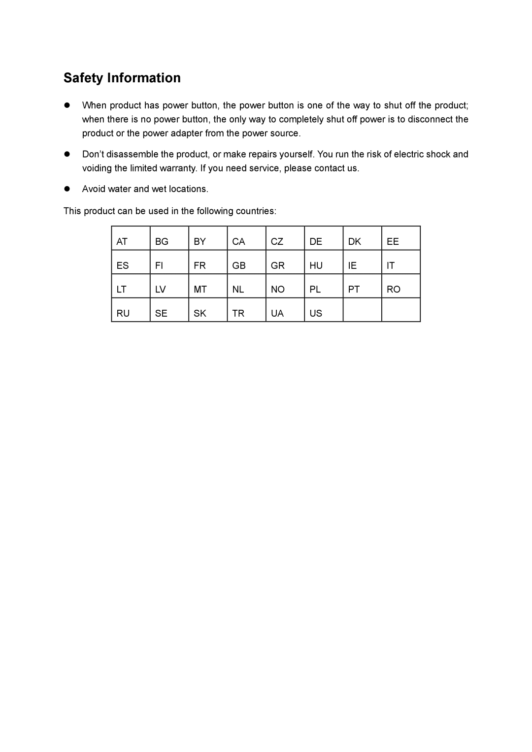 TP-Link AC1200 manual Safety Information 