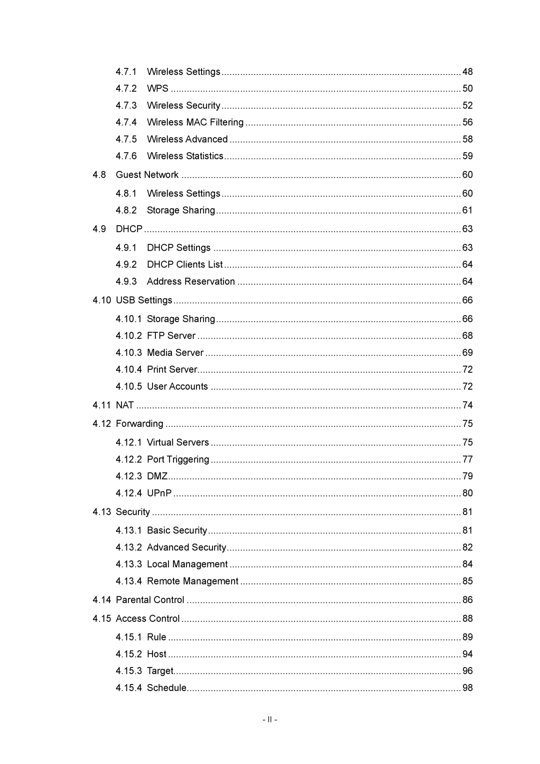 TP-Link AC1200 manual Dhcp 