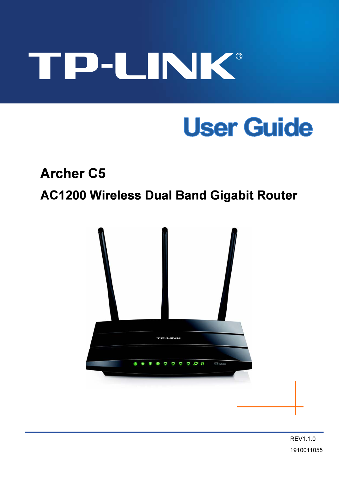 TP-Link manual AC1200 Wireless Dual Band Gigabit Router, Archer C5 