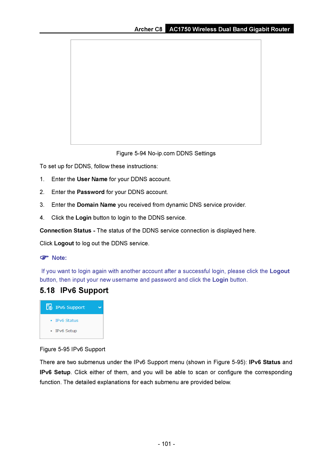 TP-Link AC1750 manual 18 IPv6 Support 