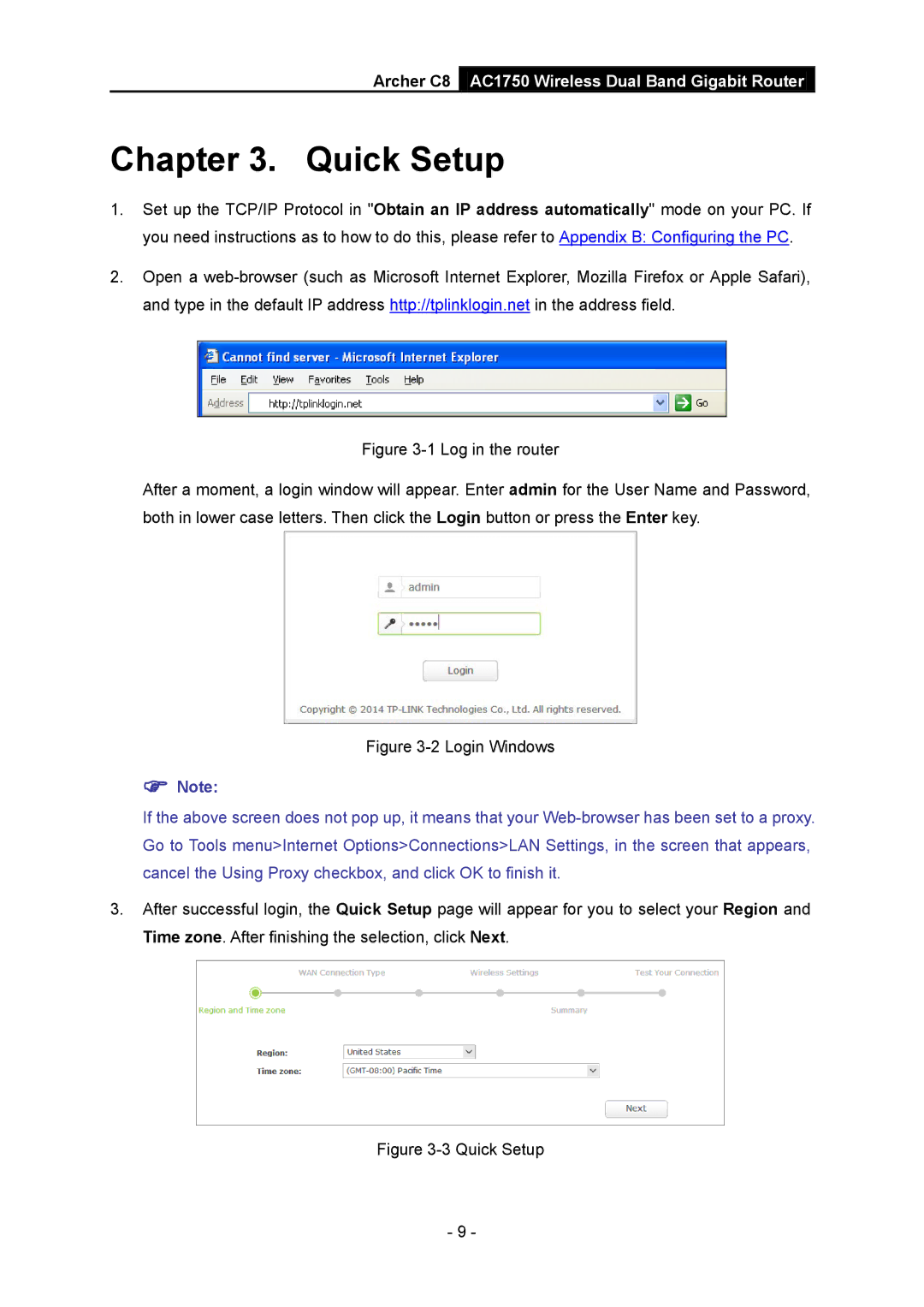 TP-Link AC1750 manual Quick Setup, Archer C8 