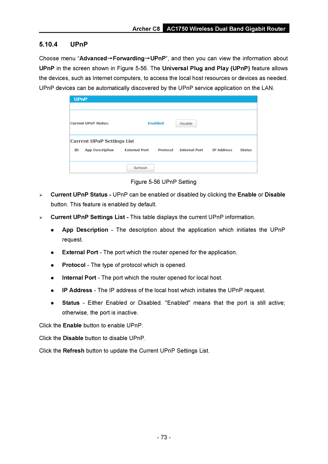 TP-Link AC1750 manual UPnP, Archer C8 