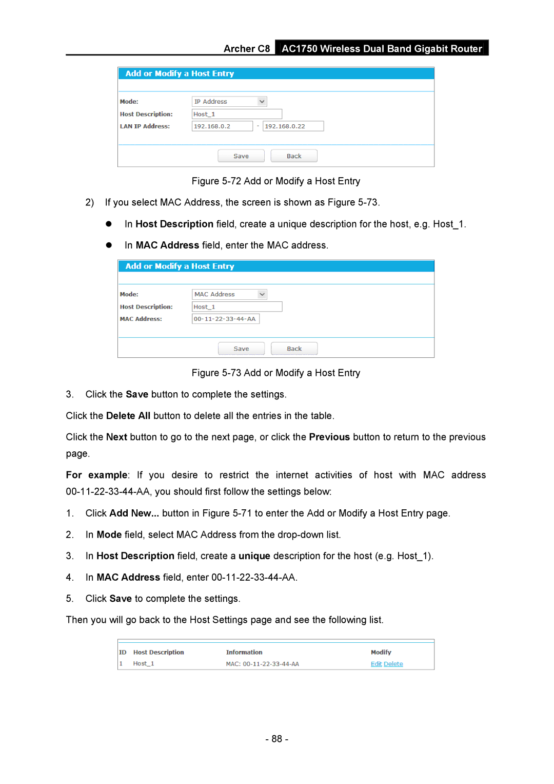 TP-Link manual Archer C8 AC1750 Wireless Dual Band Gigabit Router 