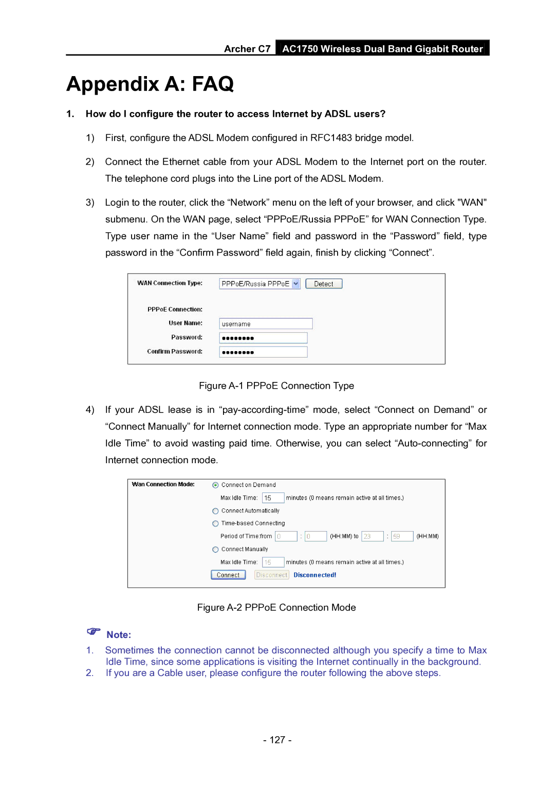 TP-Link AC1750 manual Appendix a FAQ 