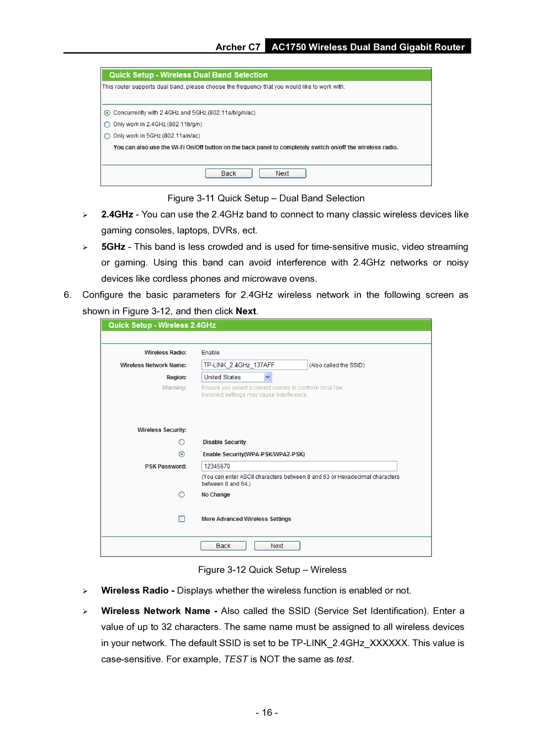 TP-Link manual Archer C7 AC1750 Wireless Dual Band Gigabit Router 