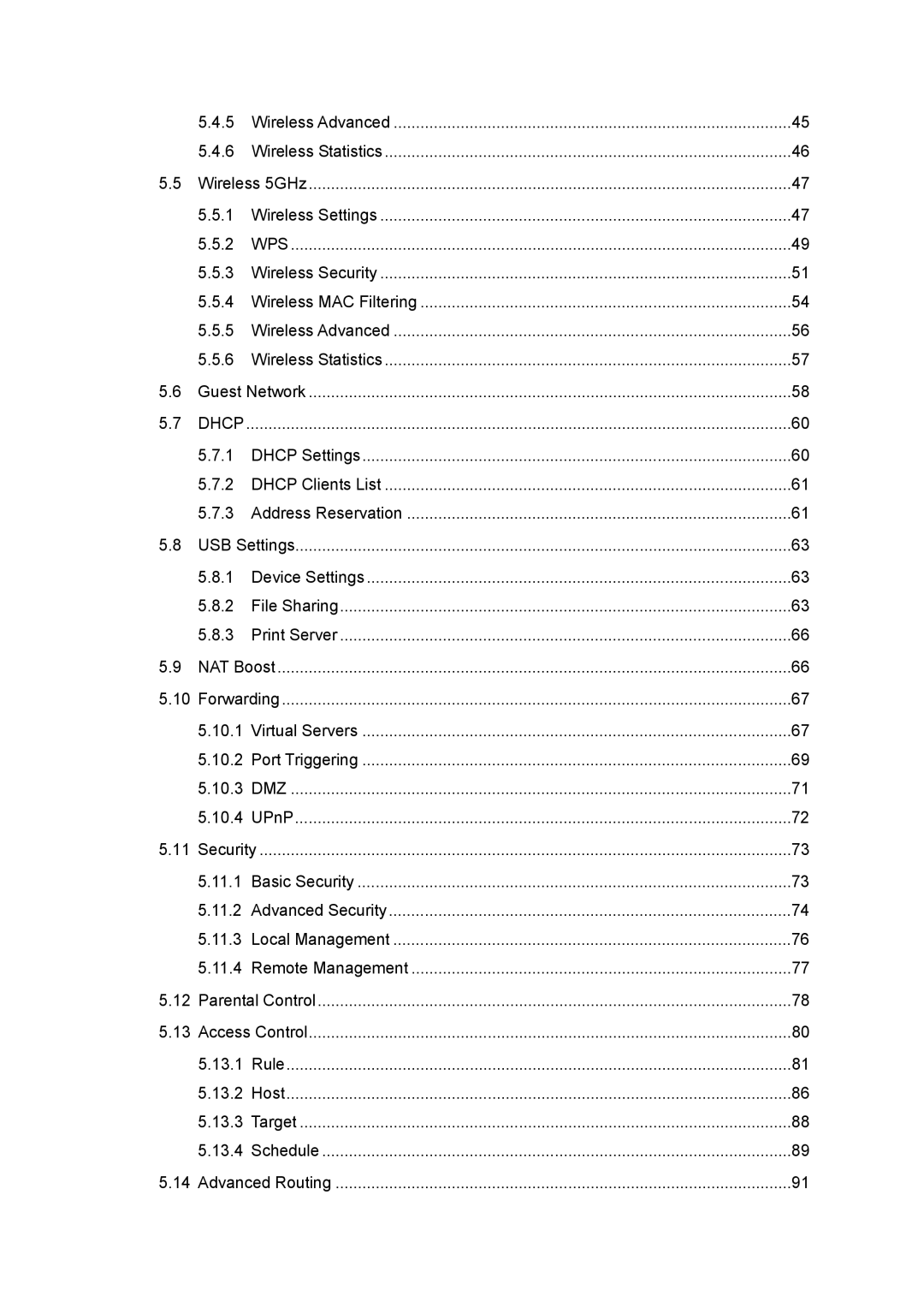 TP-Link AC1900 manual Dhcp 