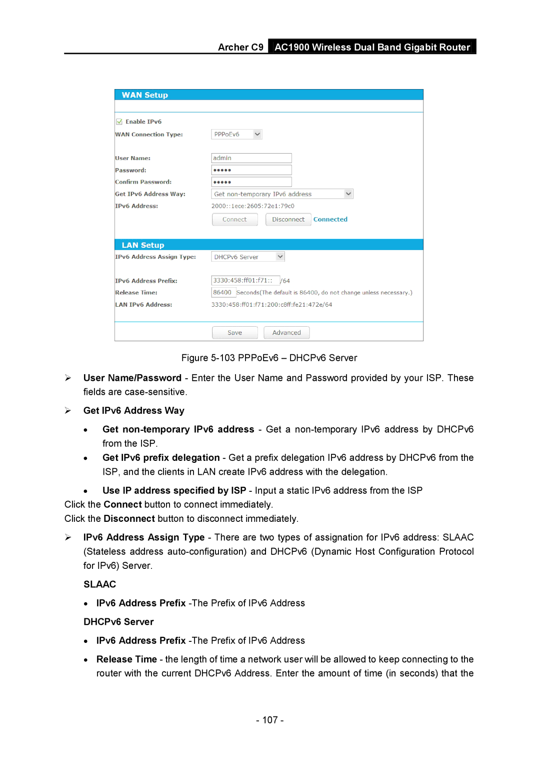 TP-Link AC1900 manual  Get IPv6 Address Way 