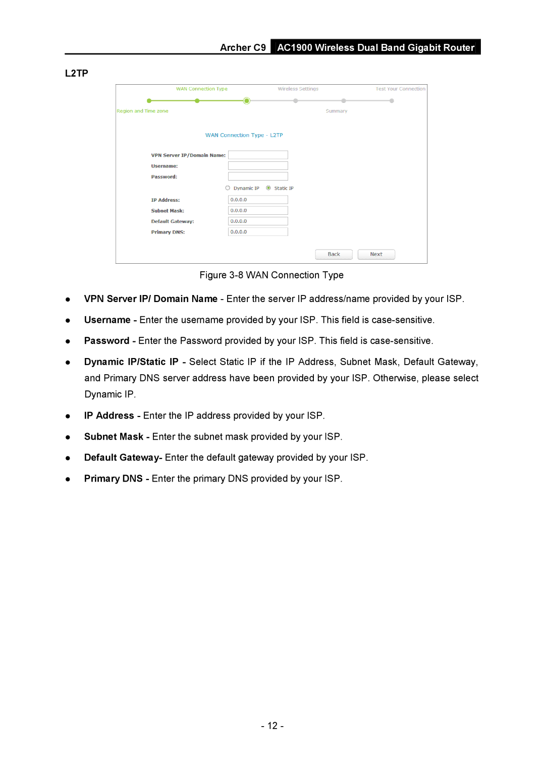 TP-Link AC1900 manual L2TP 