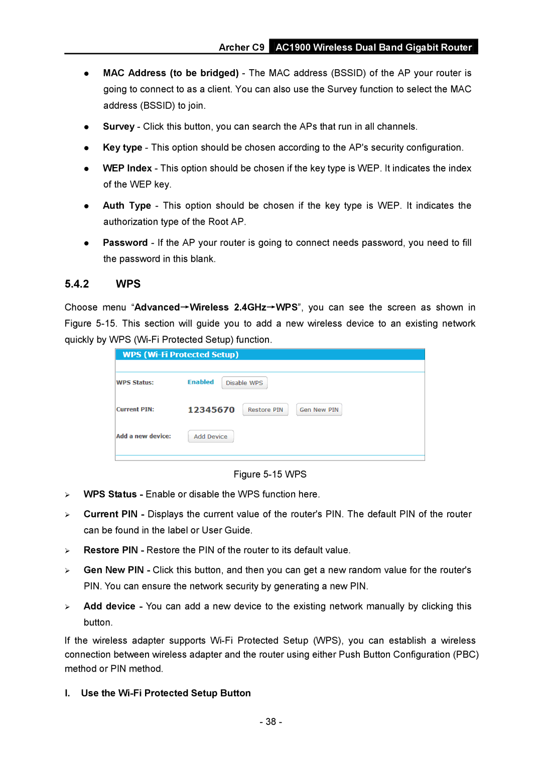 TP-Link AC1900 manual 2 WPS, Use the Wi-Fi Protected Setup Button 