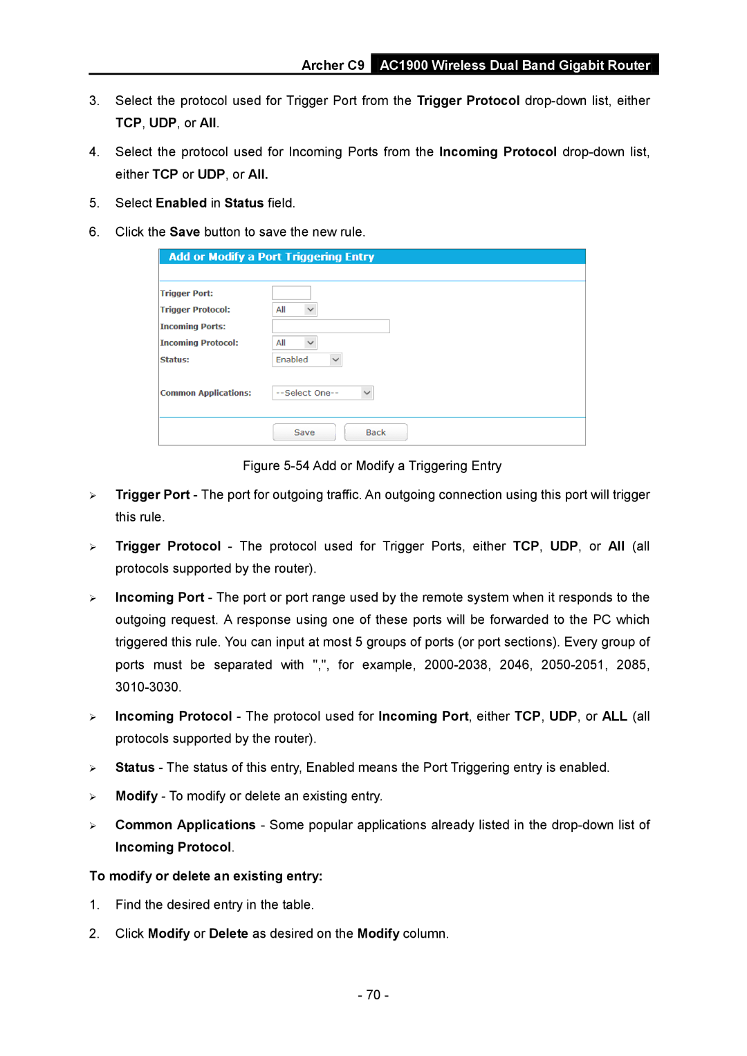 TP-Link manual Archer C9 AC1900 Wireless Dual Band Gigabit Router 