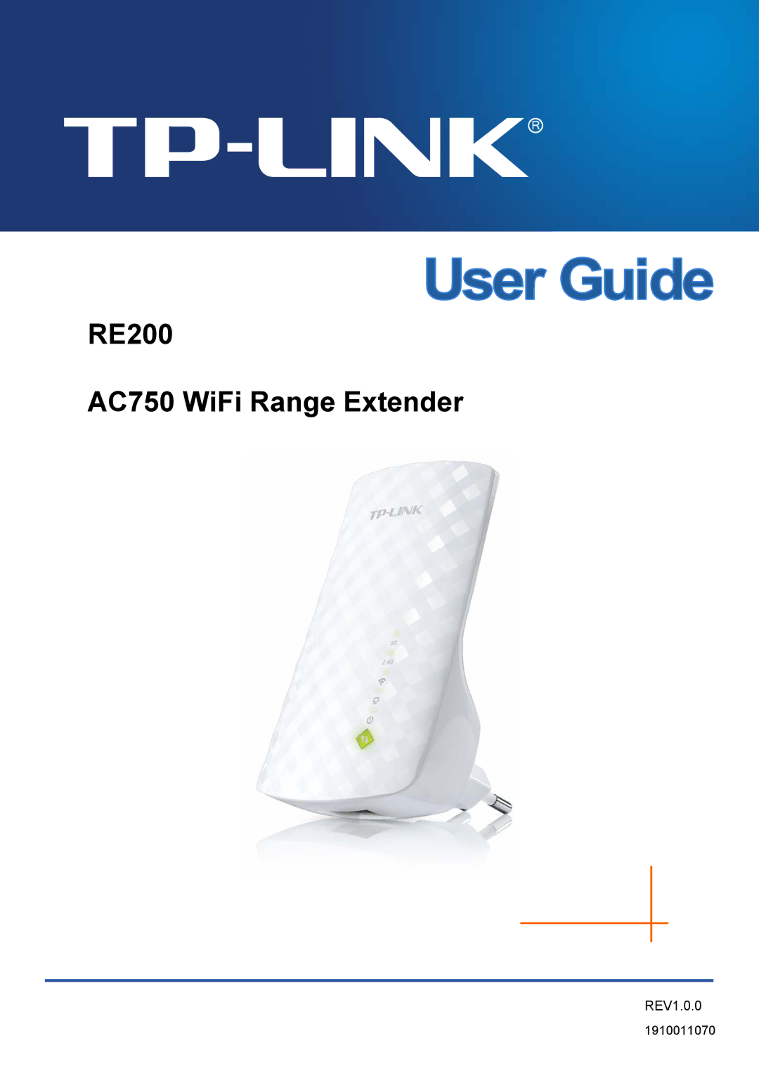 TP-Link manual RE200 AC750 WiFi Range Extender 