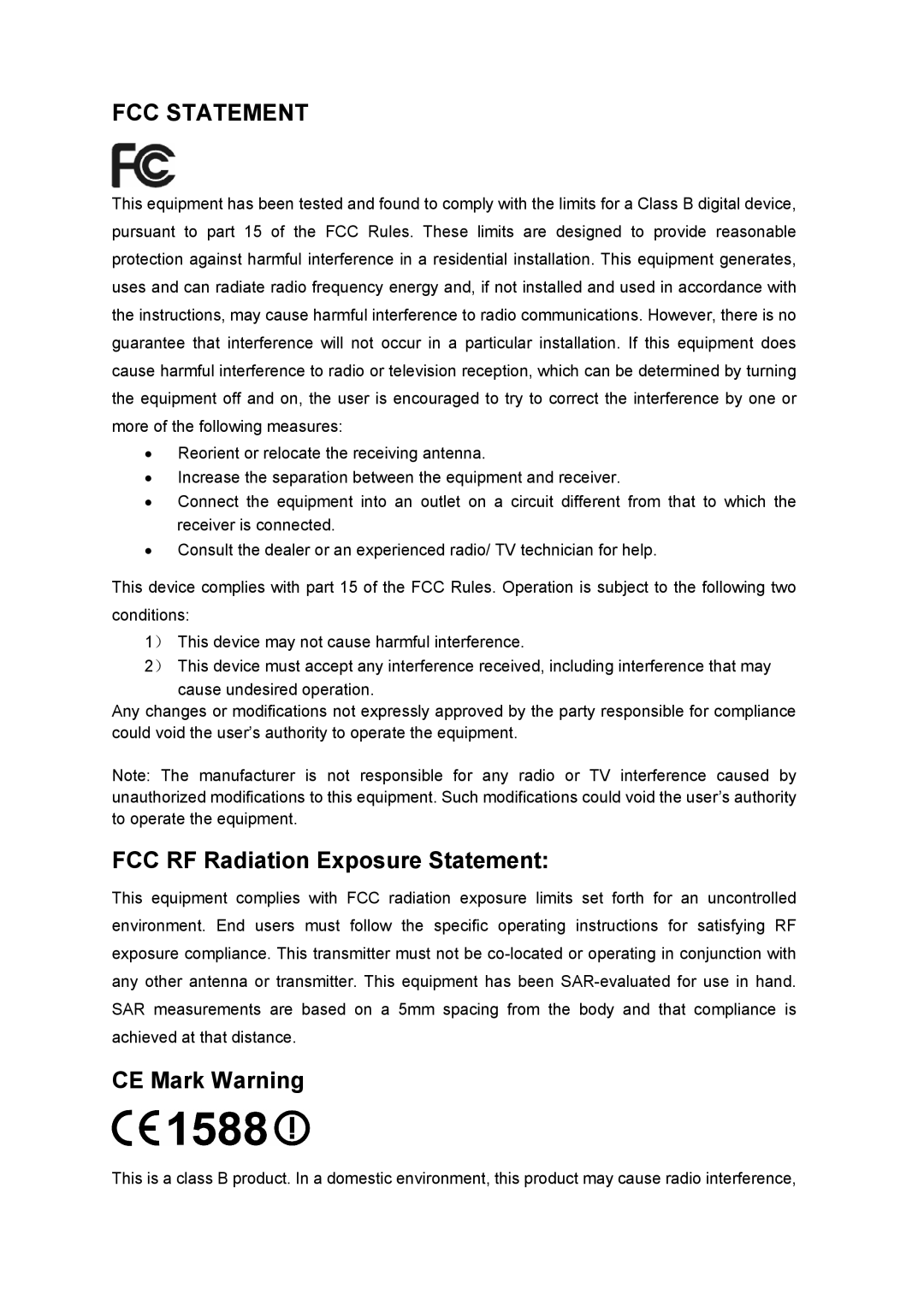 TP-Link Archer T4U manual FCC Statement 