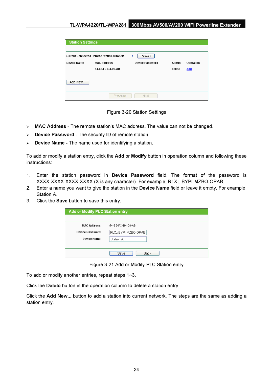 TP-Link AV200, AV500 manual 