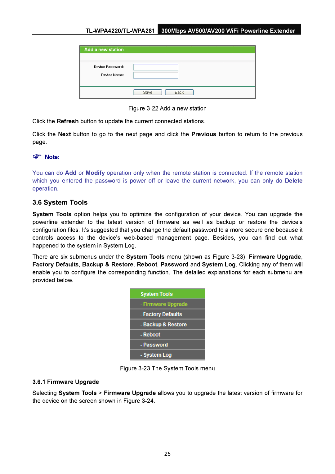 TP-Link AV500, AV200 manual System Tools, Firmware Upgrade 