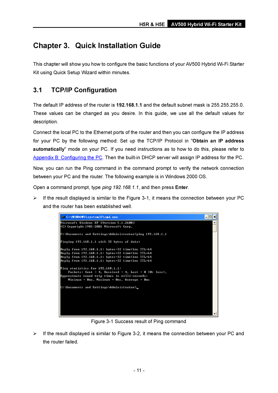 TP-Link H5S, H5R manual Quick Installation Guide, TCP/IP Configuration 