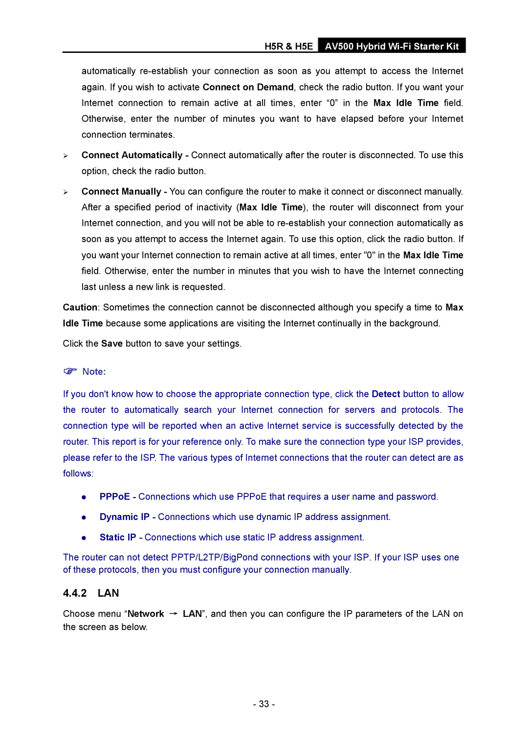 TP-Link H5S, H5R manual 2 LAN 