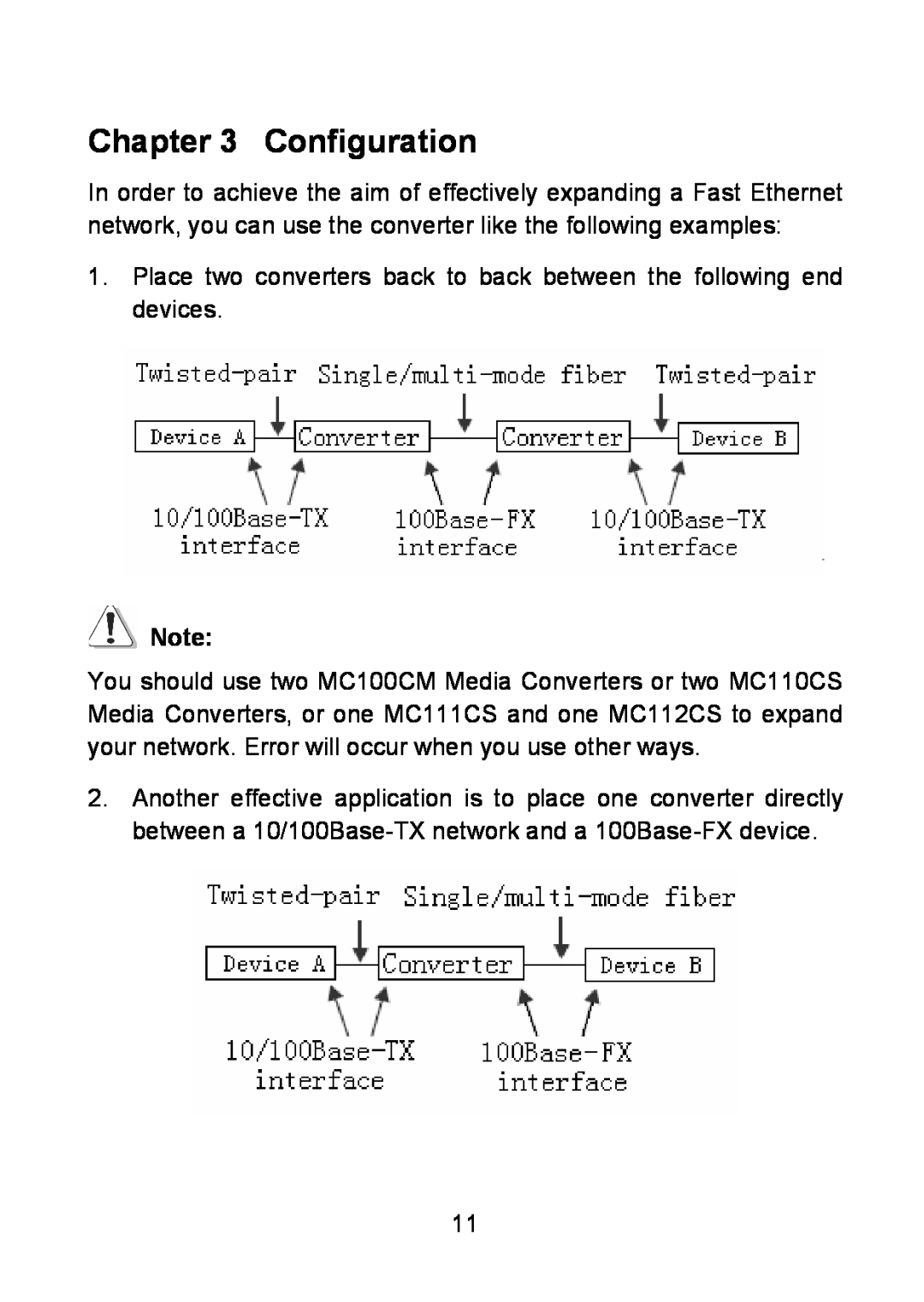 TP-Link MC100CM, MC112CS, MC111CS manual Configuration 
