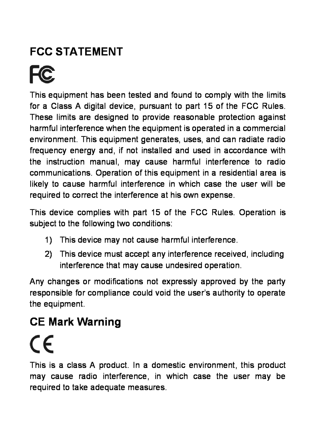 TP-Link MC112CS, MC100CM, MC111CS manual Fcc Statement, CE Mark Warning 