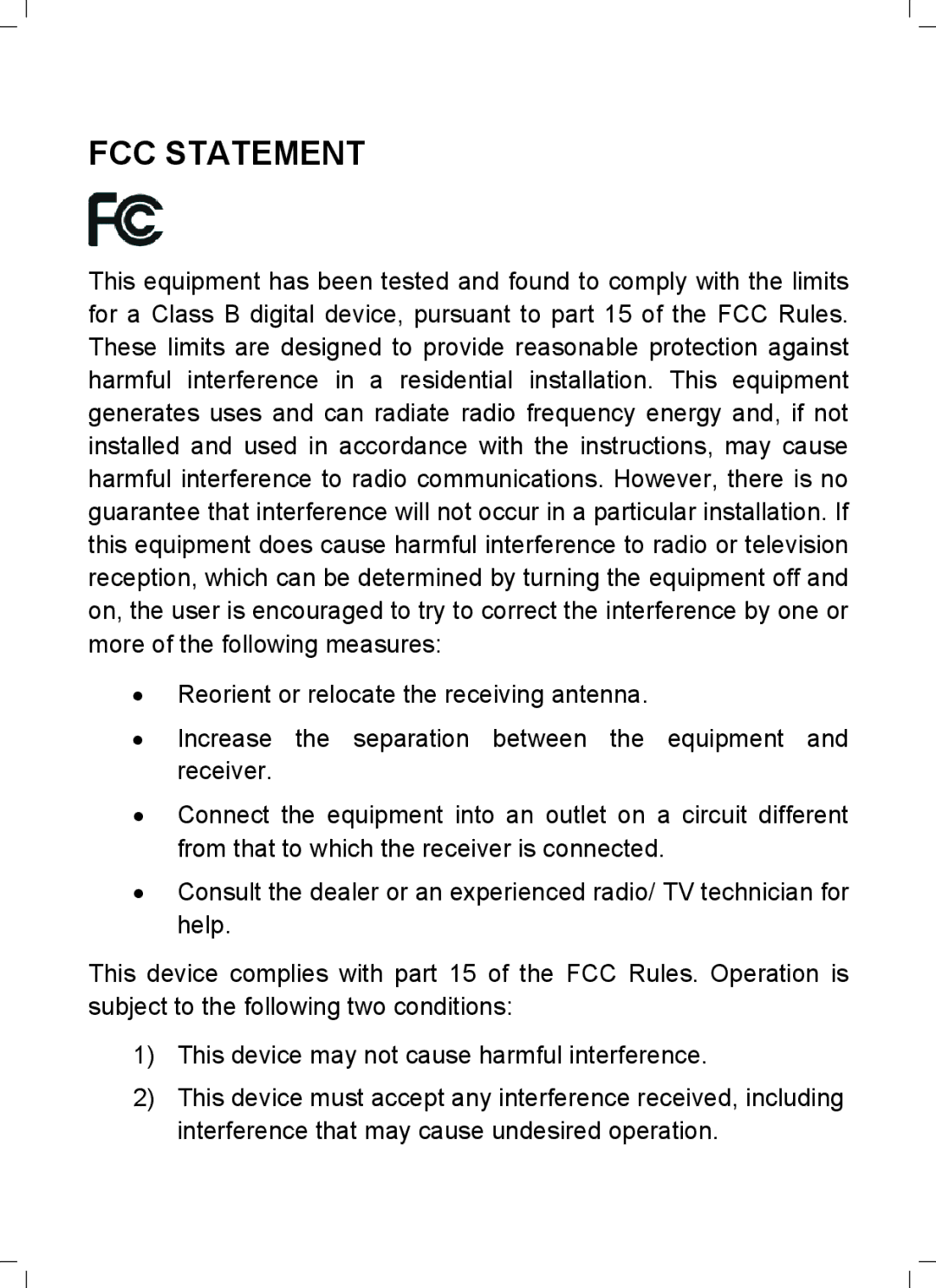 TP-Link MC112CS, MC110CS, MC100CM, MC111CS manual FCC Statement 