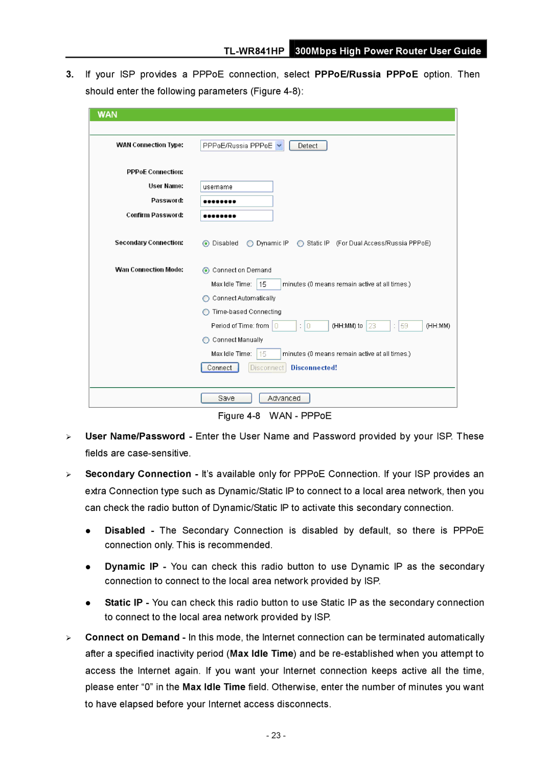 TP-Link Rev 1.0.0 1910010810 manual WAN PPPoE 