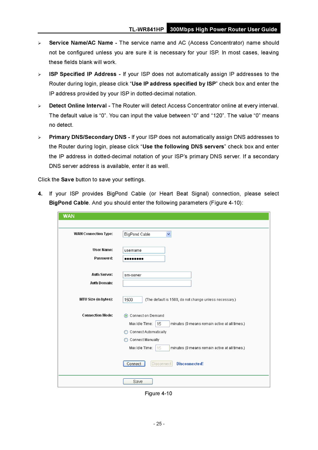 TP-Link Rev 1.0.0 1910010810 manual TL-WR841HP300Mbps High Power Router User Guide 