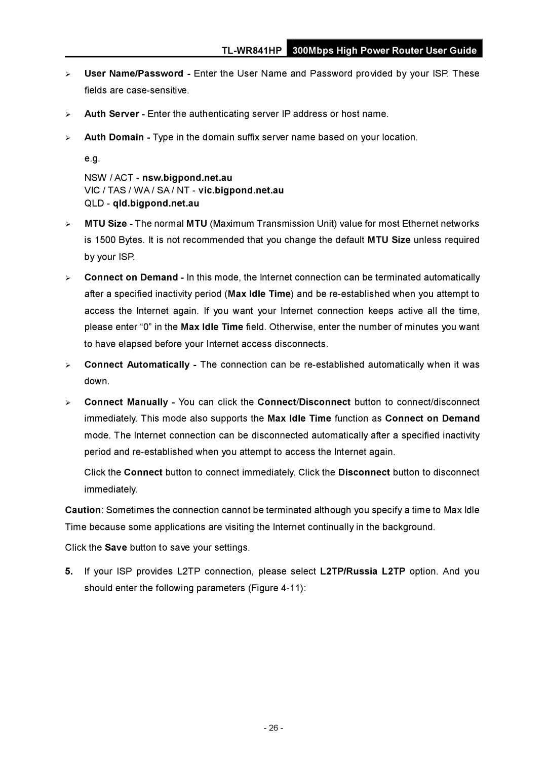 TP-Link Rev 1.0.0 1910010810 manual NSW / ACT nsw.bigpond.net.au 