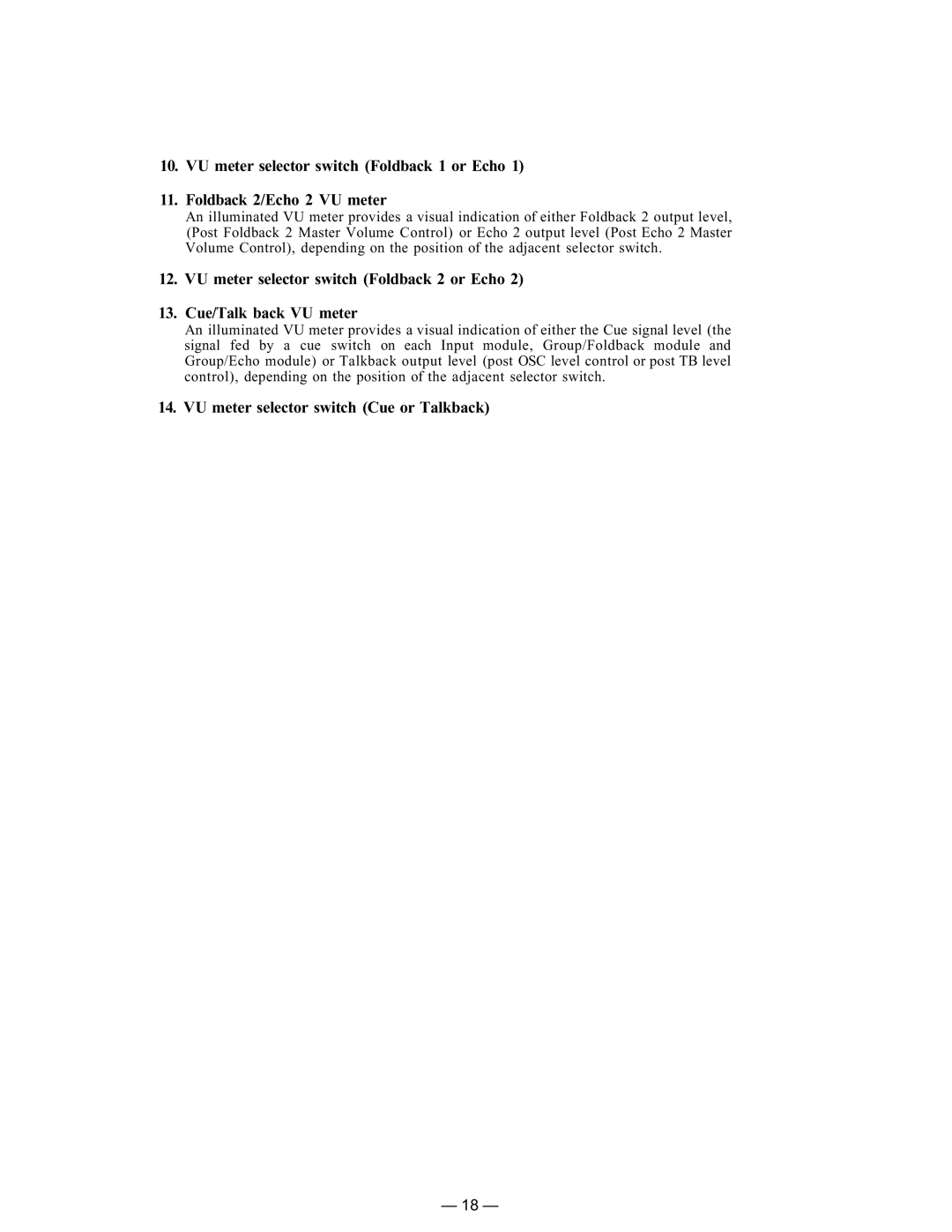 TP-Link RX-7-248 instruction manual VU meter selector switch Cue or Talkback 