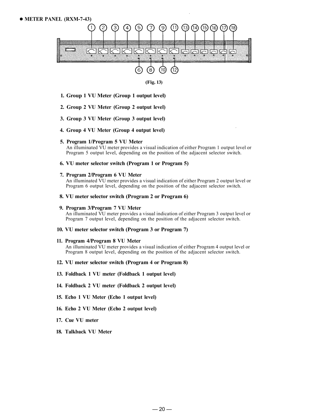 TP-Link RX-7-248 instruction manual Meter Panel RXM-7-43 