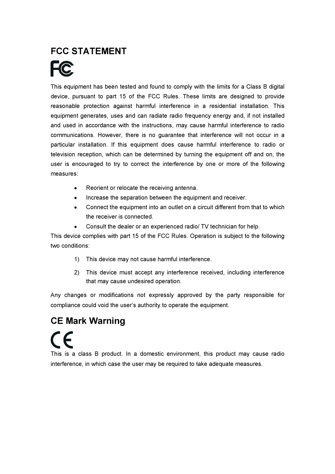 TP-Link TD-861B, TD-8610 manual FCC Statement 