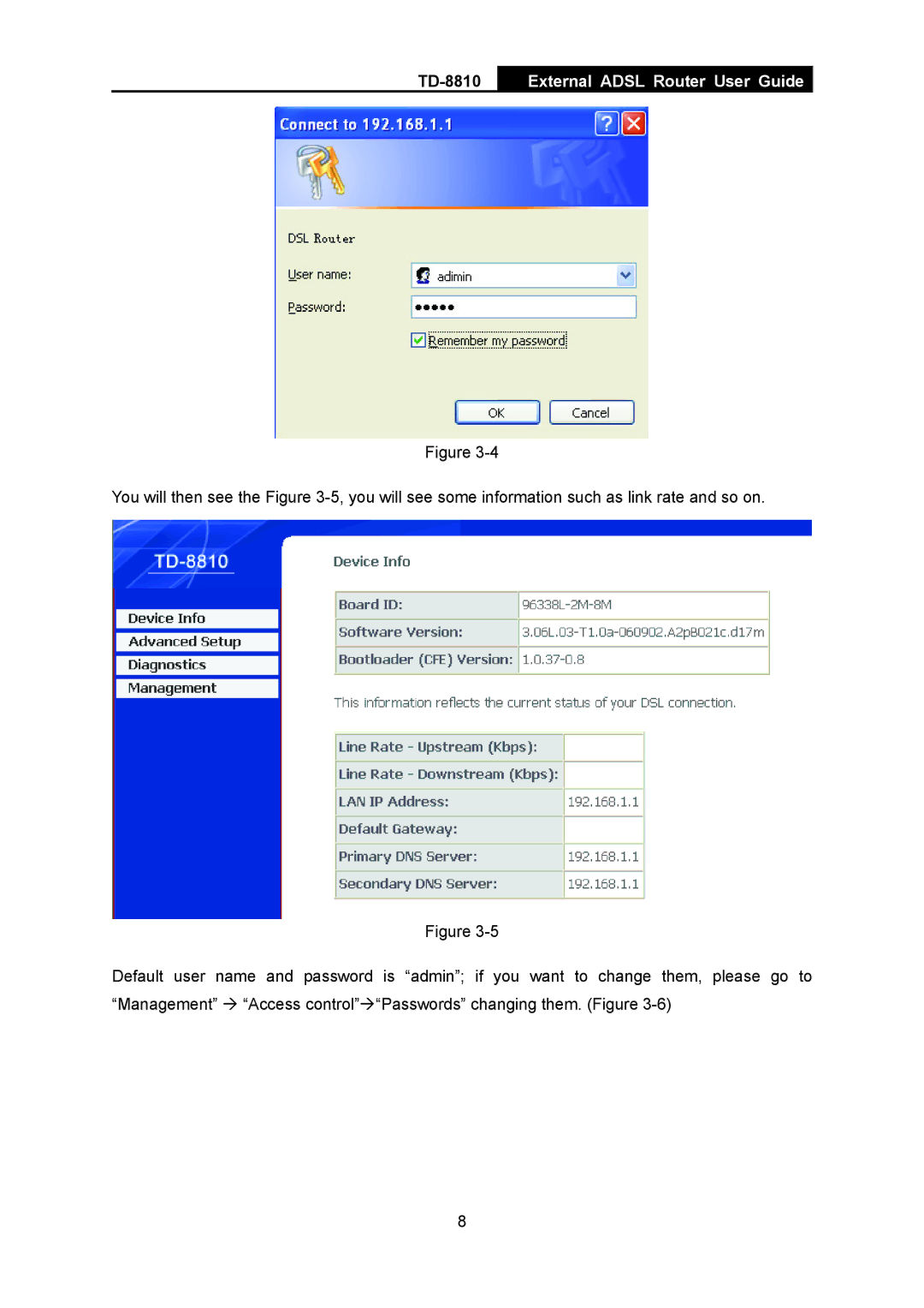 TP-Link TD-8810B manual External Adsl Router User Guide 