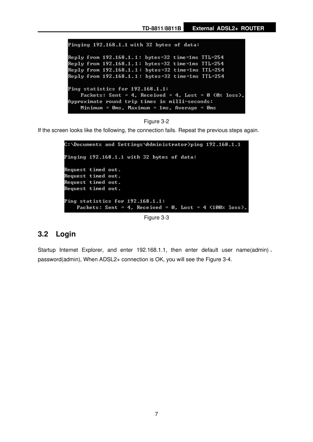 TP-Link TD-8811B manual Login 