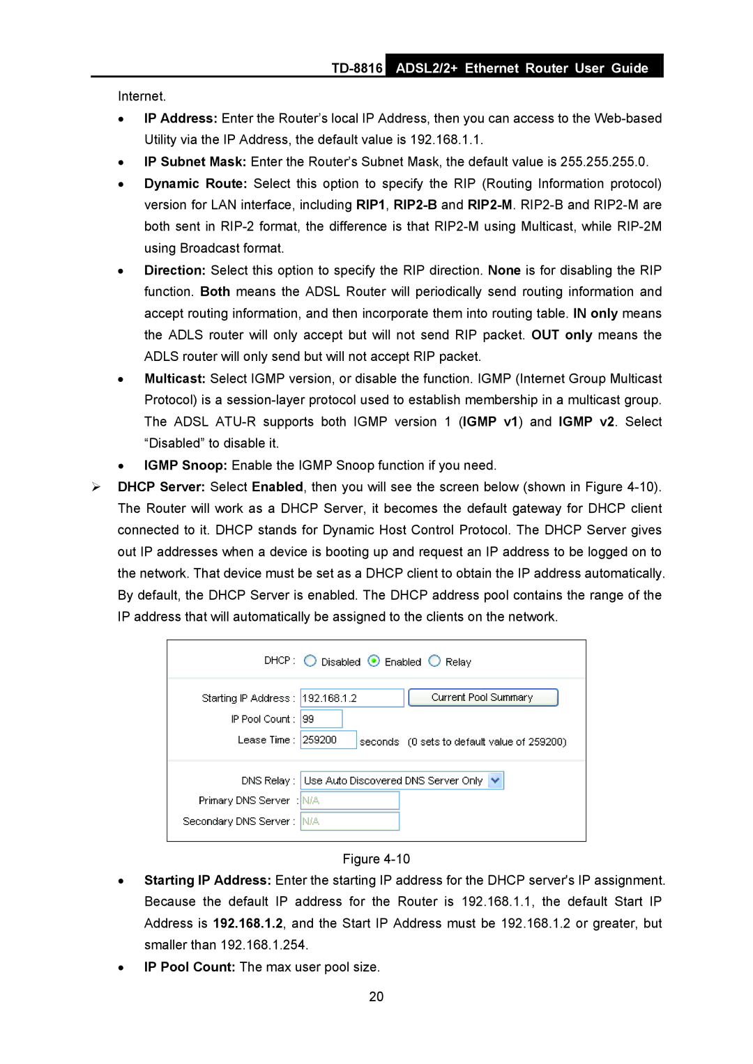 TP-Link TD-8816 manual ADSL2/2+ Ethernet Router User Guide 