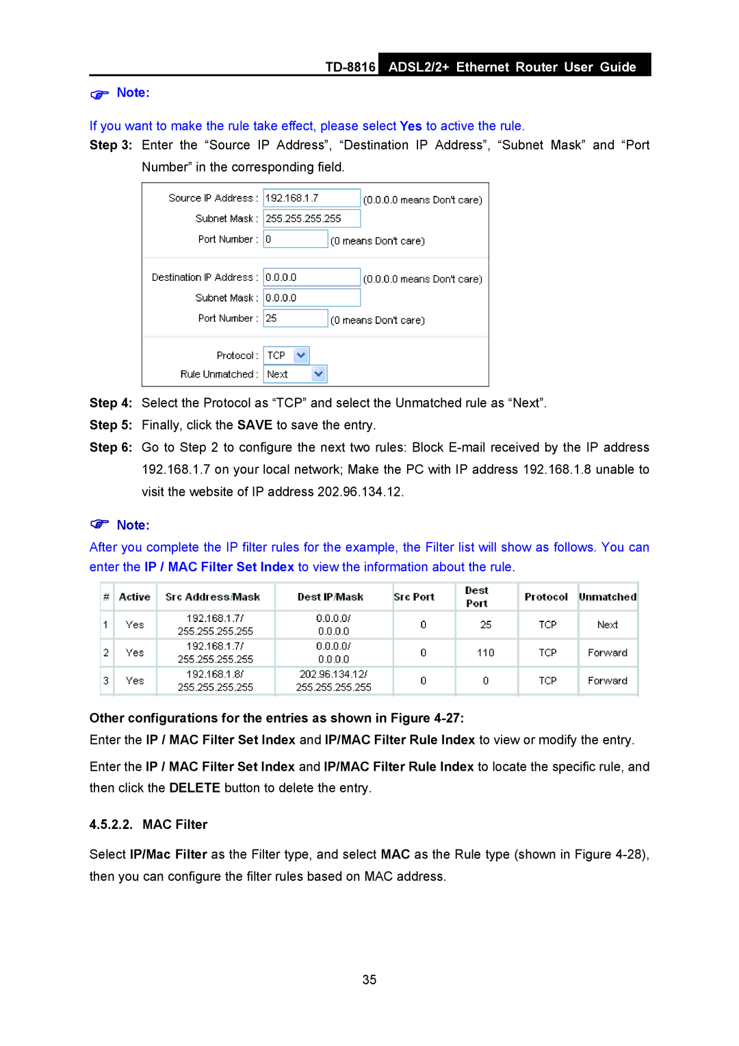 TP-Link TD-8816 manual ADSL2/2+ Ethernet Router User Guide 