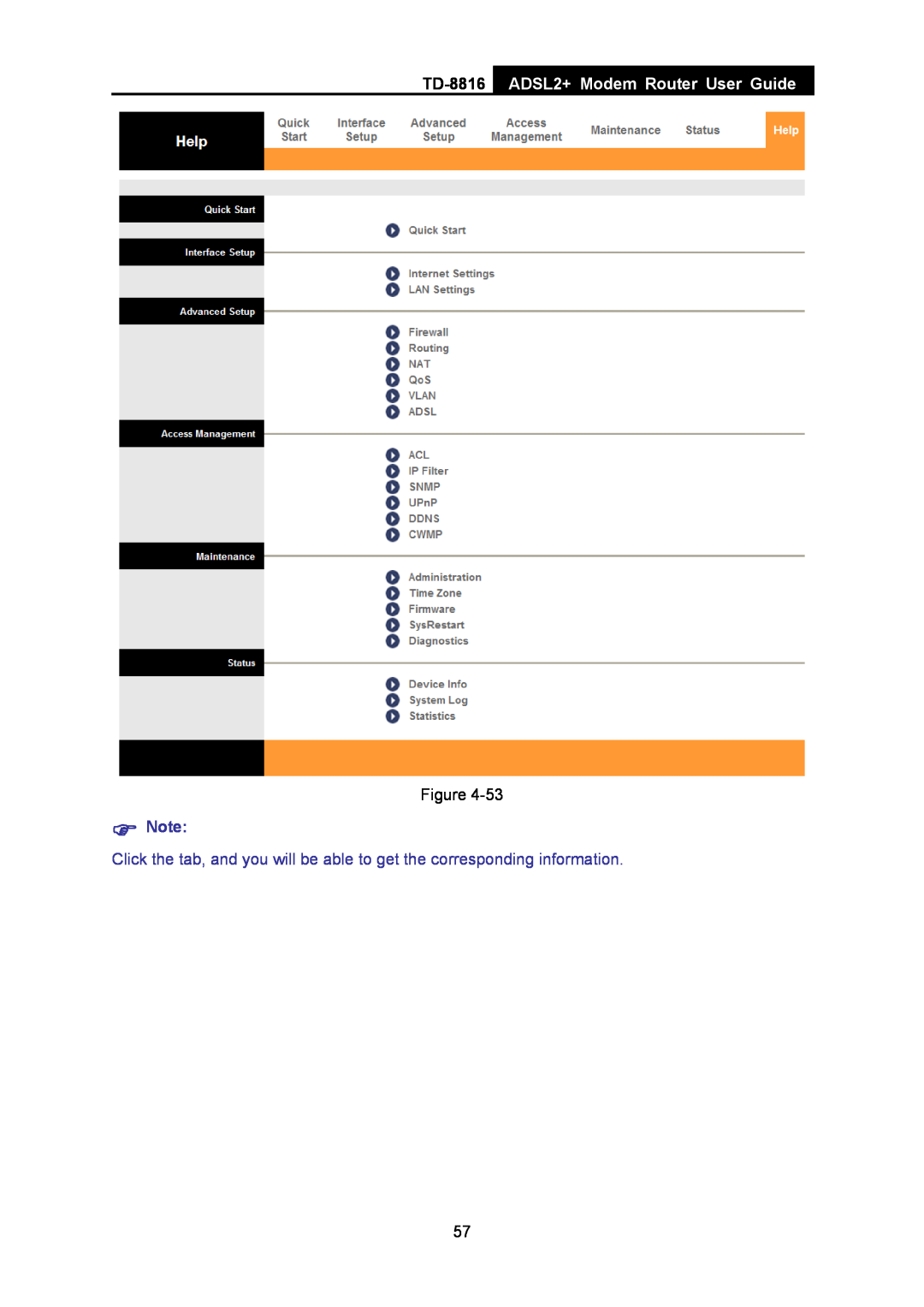TP-Link TD-8816 manual ADSL2+ Modem Router User Guide,  Note 
