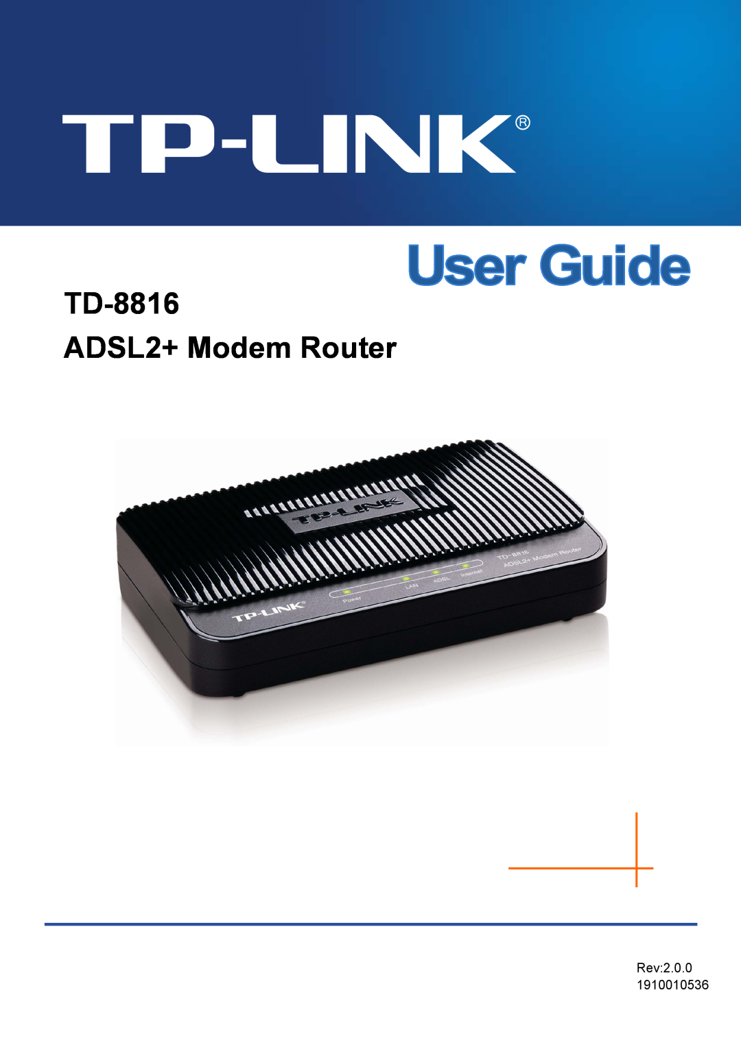 TP-Link manual TD-8816 ADSL2+ Modem Router, Rev3.1.0 1910010870 