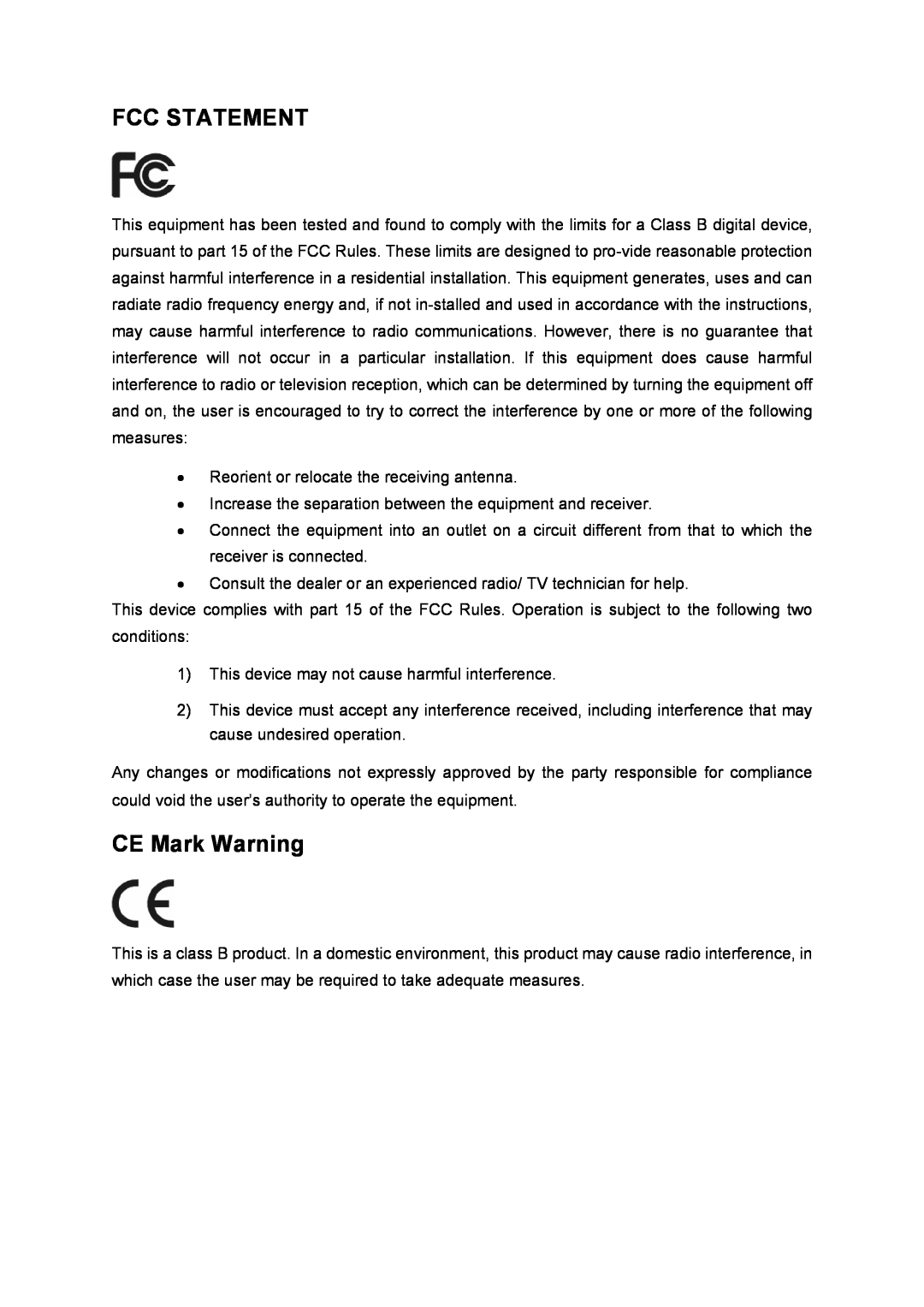 TP-Link TD-8816 manual Fcc Statement, CE Mark Warning 