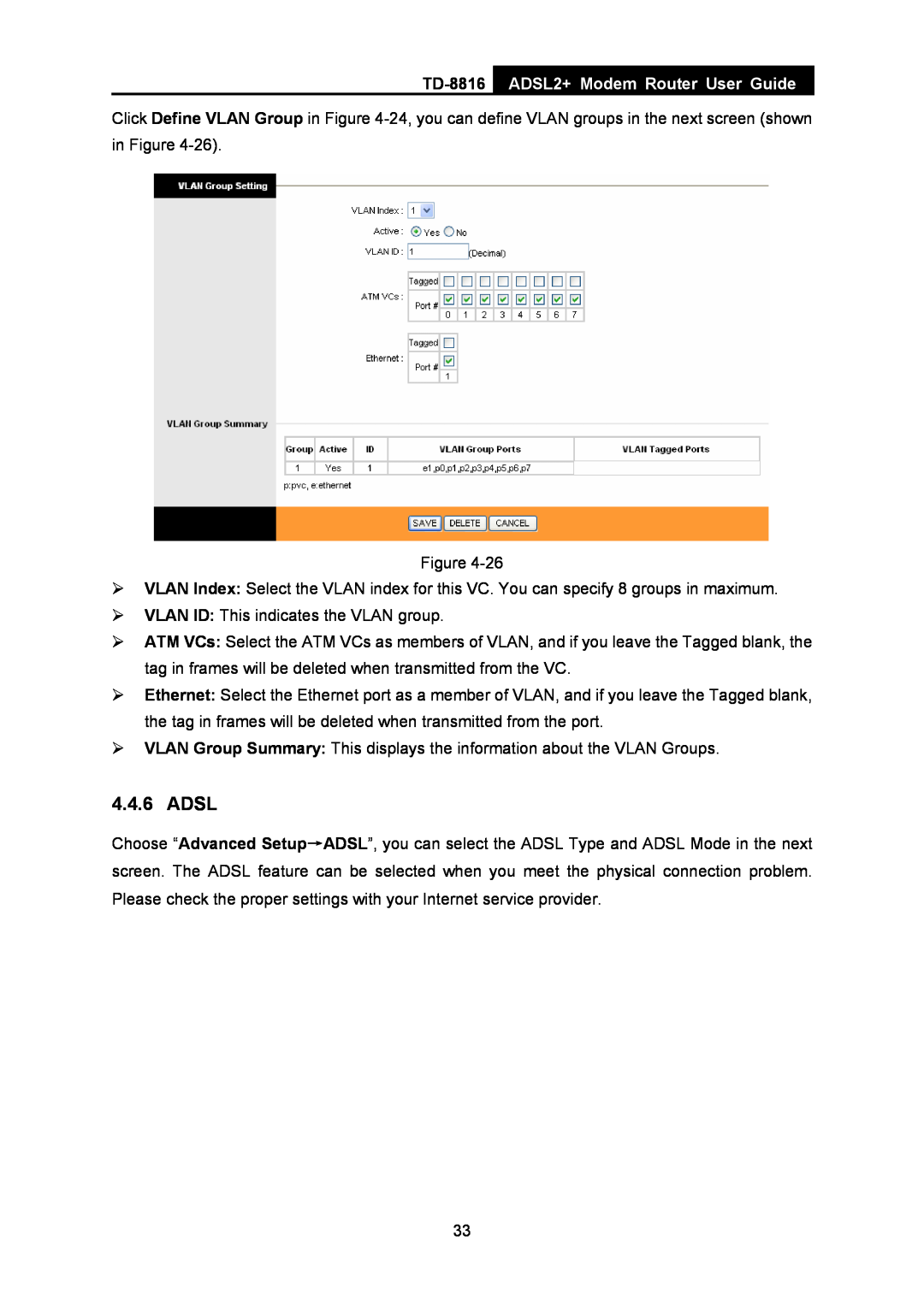TP-Link TD-8816 manual Adsl, ADSL2+ Modem Router User Guide 